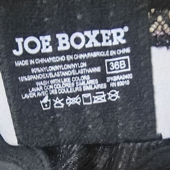 Joe Boxer Women's Black and Pink Lace Push-up Bra Set -J - Picture 6 of 7